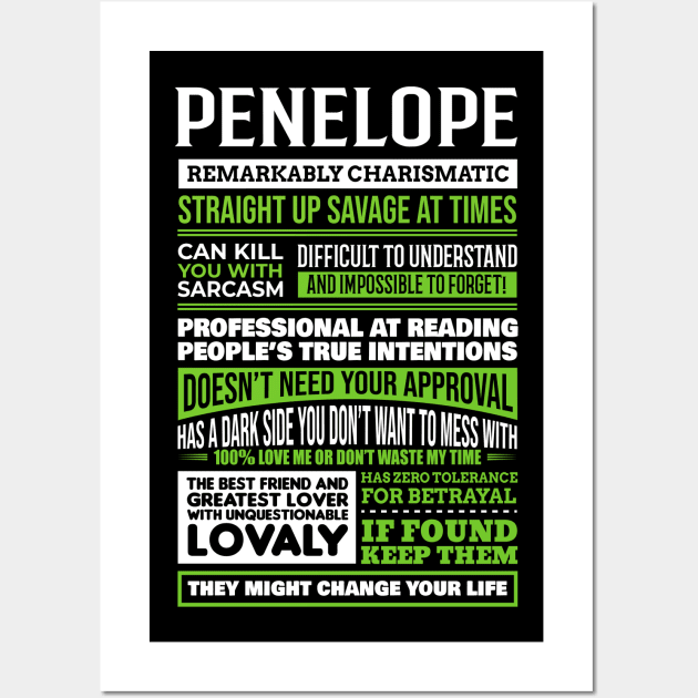 Penelope Wall Art by Ban Guns Not Books- Typography fullcolor